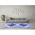 thumbnail image 3 of Ahgly Company Machine Washable Indoor Square Southwestern Blue Country Area Rugs, 3' Square, 3 of 4