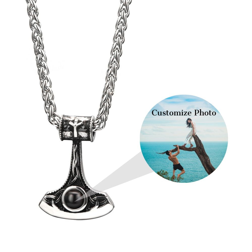 Titanium Compass Pendant - Mens Custom Necklaces - Maven Metals