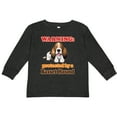thumbnail image 3 of Inktastic Protected by a Basset Hound Funny Dog Boys or Girls Long Sleeve Toddler T-Shirt, 3 of 5