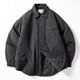 thumbnail image 3 of Chaqueta acolchada de algodón para hombre, resistente al viento, impermeable, cálida, holgada, informal, de invierno, gris, negro y azul marino., 3 of 4