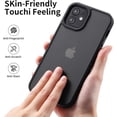 thumbnail image 4 of for iPhone 12 Phone Case, Shockproof iPhone 12 Pro Case, Military Grade Drop Protection, Protective Hard Back Slim Translucent Case for iPhone 12/12Pro 6.1'', Frosted Black…, 4 of 12