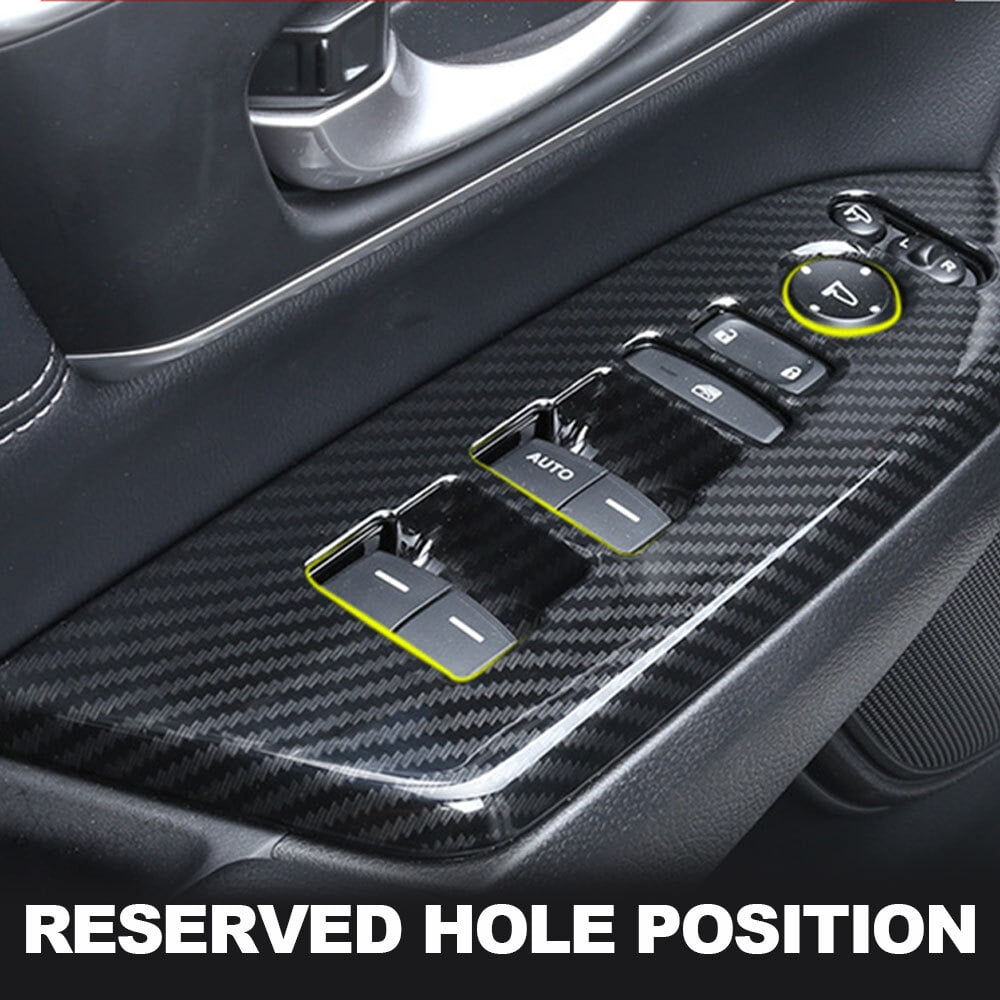 4X For 2017-21 Honda CRV Accessories Carbon Fiber Door Armrest Panel Trim Cover