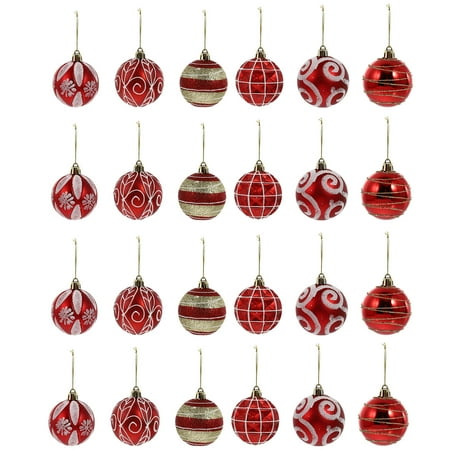 

24Pcs Creative Party Hanging Balls Xmas Festival Balls Pendant Home Scene Adorn