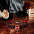 thumbnail image 2 of Gothic Lace Choker Necklace with Vintage Crystal Gems - Vampire Bat Design, Perfect for Halloween, Parties & Costumes, 2 of 6