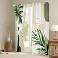 thumbnail image 3 of Homewish Vintage Geometric Striped Blackout Curtains Set of 2 (52x84 Each),Modern Minimalist Art Window Curtains,Green White Gold Curtains and Drapes For Men Women,Microfiber Bedroom Decor, 3 of 6