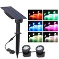 thumbnail image 1 of Solar Led Spotlight 2000mah Lithium Battery Outdoor Rgb Colorful Garden Pool Pond Underwater Lamps 1 for 2, 1 of 5