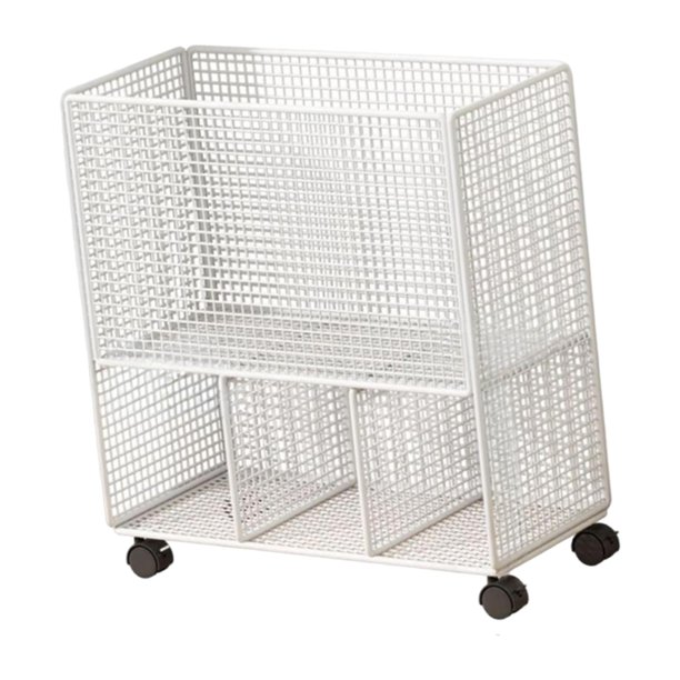 Almacenamiento de equipos de fitness y soportes para colchonetas, soporte estable para mancuernas de hierro con fácil movilidad, adecuado para mantene Blanco
