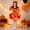#03-Orange, variant on Girls Light Up Pumpkin Dress with Ear Headband for Halloween Party Dress Up Clothes Themed Party Role Play Pretend Play