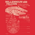 thumbnail image 2 of Star Wars Men's Millennium Falcon Detailed Drawing T-Shirt (Small), 2 of 5