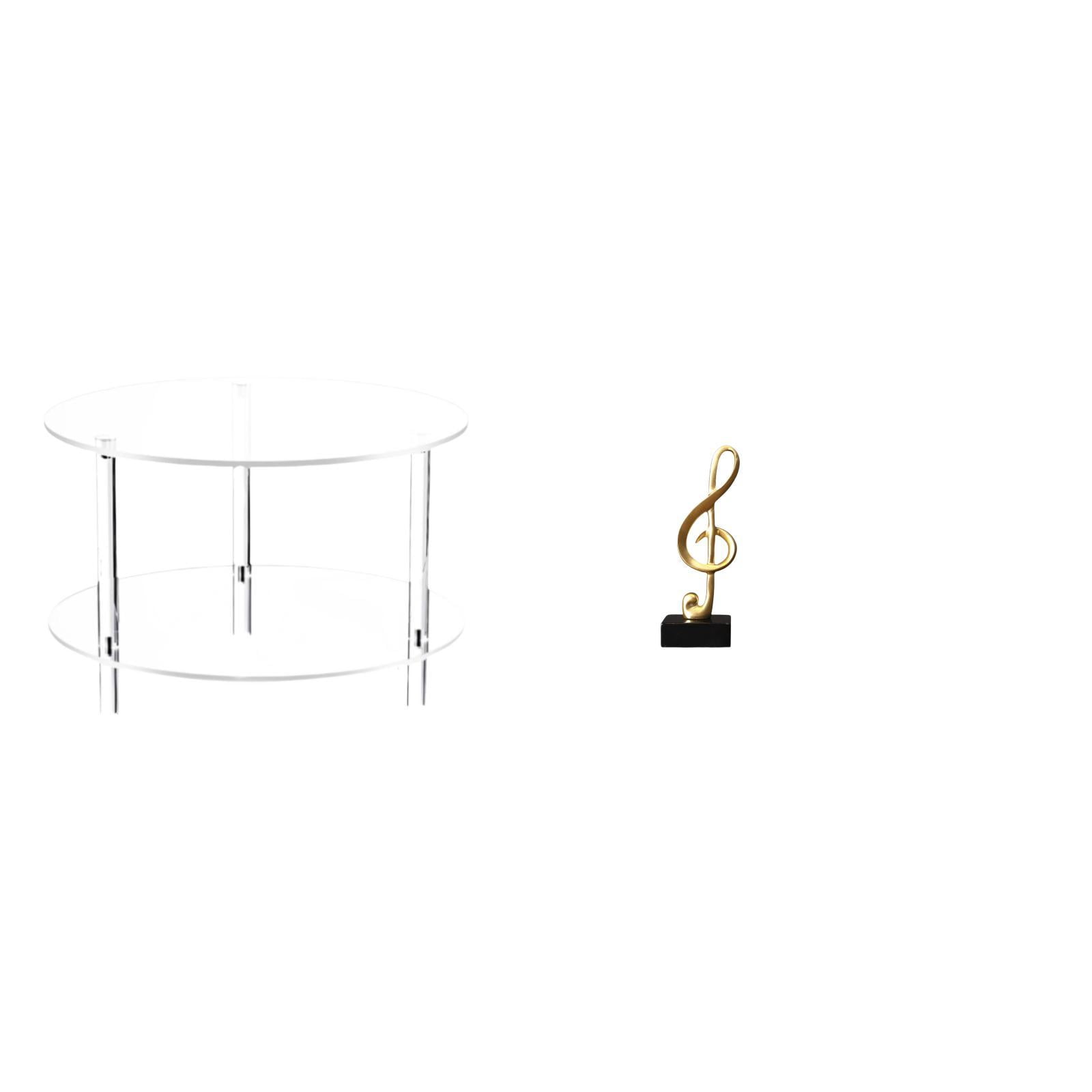 Siruishop Acrylic Tabletop Ornament Compact Nightstand Resin Creative End Table Centerpiece for Living Room Bedside Desk Housewarming Gift Easy Assembly