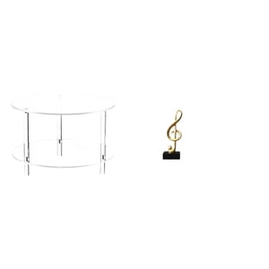 Siruishop Acrylic Tabletop Ornament Compact Nightstand Resin Creative End Table Centerpiece for Living Room Bedside Desk Housewarming Gift Easy Assembly