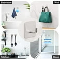thumbnail image 5 of Adhesive Hooks Heavy Duty Stick on Wall Towel Door Waterproof Stainless Steel Holders for Hanging Clothes Bathroom Hook 4 Pack, 5 of 10