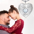 thumbnail image 3 of Fdelink Necklace Necklace Daddy' Angelss Dad and Daughter Angelss Wingsss Heart Drop Necklace Angelss Wing Jewelry Necklace for Dad Daughter Heart Memorial Keepsake, 3 of 6