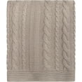 thumbnail image 3 of Delara Organic Cotton Throw Blanket 50x70 inches, GOTS Certified Cable Knitted Throws Blanket for Sofa Couch Bed, Baby Nursery, Lightweight Cozy Warm Decorative Blanket All Season Use, 3 of 5