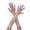 White A, variant on Long Nails Gloves For Lady Soft Nylon Fabric All Day Comfort Armwear Long Arm Sleeves For Halloween and Masquerades Party