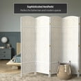 thumbnail image 6 of Red Lantern 6 ft. Tall Diamond Weave Fiber Room Divider - White - 5 Panel, 6 of 6