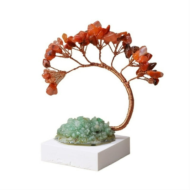Árbol de cristal, cristales naturales de Reiki y piedras curativas, árbol de chakras con cuentas de gemas,
