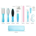thumbnail image 2 of Kit de herramientas de pedicura 10 en 1, juego de herramientas de piel muerta para pelar y limpiar los pies de acero inoxidable, kit de cuidado de los pies para salón o hogar, 2 of 5