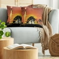 thumbnail image 5 of Ambesonne Animal Throw Pillow Cover 2 Pack, Woman Scene, 18", Burnt Orange Black, 5 of 7