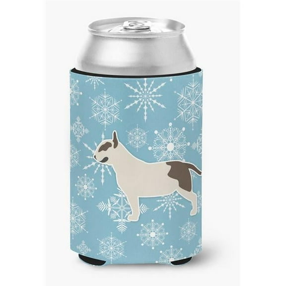 Winter Snowflake Bull Terrier Can or Bottle Hugger