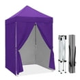 thumbnail image 3 of COOS BAY 5x5 Pop-up Instant Outdoor Canopy with 4 Side Wall Panels, Portable Lightweight Tent with Carry Bag, Purple, 3 of 9