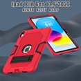 thumbnail image 6 of ELEHOLD Rugged Hybrid Case for iPad 10th Generation 10.9" 2022 Hard PC+Soft Silicone Shockproof Protective Hidden Kickstand Logo Hollow Out Design Full Body Case,B, 6 of 7