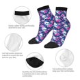 thumbnail image 5 of Pofeuu Skull Flower Print 30cm Socks, Adult Running Hiking Socks for Youth and Adult, 5 of 7