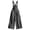 Dark Gray, variant on Women'S Adjustable Strap Overalls Button Front V Neck Wide Leg Jumpsuit with Pockets Black S
