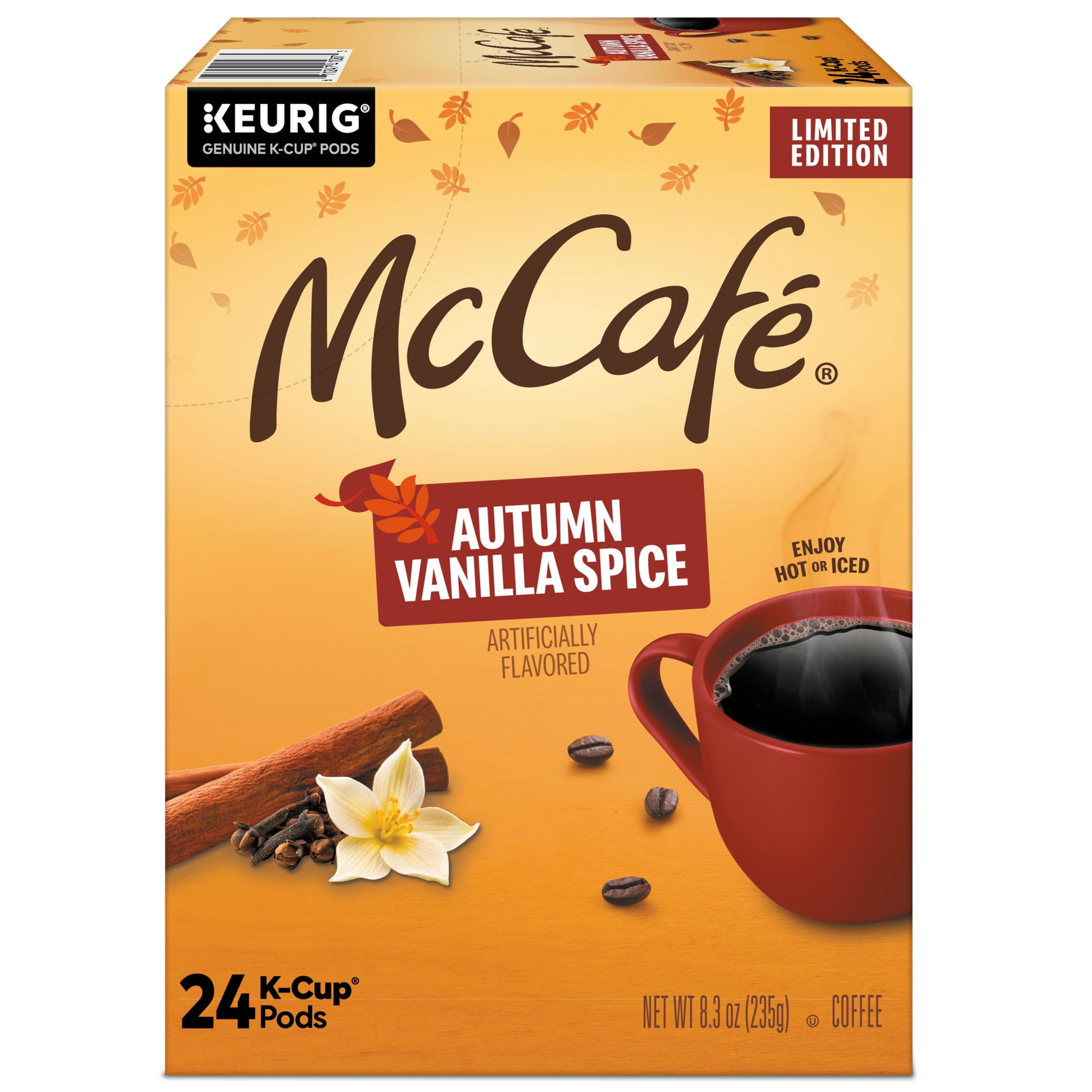 McCafe, Autumn Vanilla Spice Seasonal Roast K-Cup Coffee Pods, 24