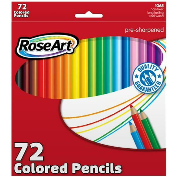Roseart L'emballage des Crayons de Couleur 72-Count Couleurs Assorties Peut Varier (Cym79)