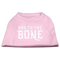 mirage 51-128 xslpk bad to the bone dog shirt light pink xs