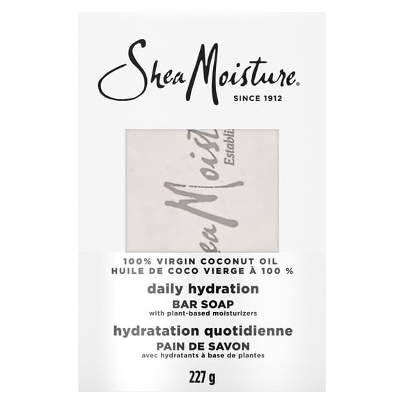 SheaMoisture Bar Soap Nourish and Replenish Skin 100% Virgin Coconut Oil with 24h shea moisture nutrients for Healthy, Glowing Skin
