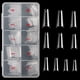 thumbnail image 1 of Fake Nail Coffin Shape Long 500PCS Consejos transparentes para uñas acrílicas French Lady 10 tamaños Half Cover Fake Nail Art Tips Artificial para DIY Nail Salon Xemadio HMHZ108, 1 of 8