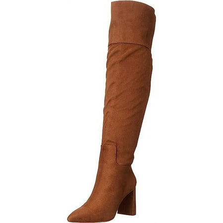 

Jessica Simpson Akemi Tobacco Faux Suede Knee High Side Zipper Block Heel Boots (Tobacco 8.5)