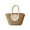 Khaki With White, variant on Eco-Friendly Cotton & Linen Rope Tote Bag - Woven Handheld Bag with Reinforced Handles & Woven Structure for Beach/Commuter/Shopping Use, Daily Versatile Handbag