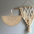 thumbnail image 4 of OUNONA Beige Handmade Woven Wall Fan Decor, Rustic Boho Style Natural Straw Material, Perfect Home Display, 4 of 6