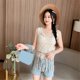 thumbnail image 4 of Hollowed Crocheted Sleeveless Round Neck Crop Tank Top for Women Summer Knitted Tassels Solid Camisole Beach Loose Vests, 4 of 4
