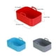 thumbnail image 4 of Ounissouiy Freidora de aire, bandeja de silicona, cesta, barra, olla para microondas, revestimiento de placa, lavable, reutilizable, bandeja para hornear, Herramientas y accesorios para hornear Azul Ounissouiy HA067250-03, 4 of 6