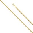 thumbnail image 2 of Wellingsale 14k Yellow Gold Polished 2.5mm Solid Miami Cuban Chain Necklace with Lobster Claw Clasp - 24", 2 of 6