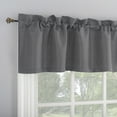 thumbnail image 3 of Mainstays 3-Piece Textured Semi Sheer Rod Pocket Kitchen Window Tier Pair and Valance, 2 Café Curtains and 1 Curtain Valance, Grey, 56"W x 36"L, 3 of 9