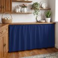 thumbnail image 3 of Navy Blue Pure Color Cabinet Curtains 32"W x 55"L,Dustproof Sink Skirt Curtain for Kitchen Bathroom,Aesthetics Contemporary Luxury Adhesive Desk Skirt Door Cover Curtains for Pantry Office Closet, 3 of 8