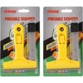 thumbnail image 2 of 2pack Razor Blade Scraper, Industry Glass Window Scraper, Heavy Duty Cleaning Scraping Hand Tool with 20pcs Blades for Putty Residue Stains Paints Glue Mud Wallpaper Removing Remover Cleaner (Yellow), 2 of 5