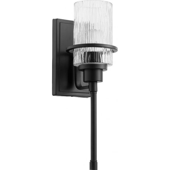 Lazo 1 - Light Textured Black Black Contemporary / Modern Wall Sconce