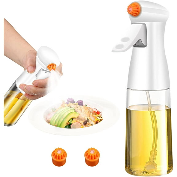 HUART Oil Sprayer for Cooking, Premium Glass Oil Sprayer, for BBQ, Baking, (White)