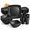 Black, variant on 24-piece Black Square Dinnerware Set for 6, Includes Plates, Flatware and Tumblers