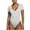 White, variant on jsaierl Women's Bodysuit Short Sleeve Sexy Basics Versatile Scoop Neck Solid Color Fashion Tight Fitting Cutout Jumpsuit