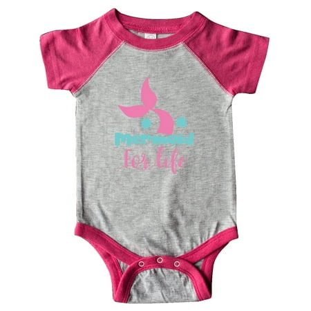 

Inktastic Mermaid For Life Mermaid Tail - Blue Pink Gift Baby Girl Bodysuit
