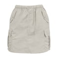 thumbnail image 2 of YgkuHd Cargo Skirt for Women Casual Fashion Pants Ladies Solid-color Stretch Belt Skirt String Button Pockets Shorts Dress Work Skirt with Pocket,Gray_2XL, 2 of 8