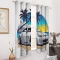 thumbnail image 3 of Silver Sports Car on Beach Sunset Luxury Window Curtains Blinds for Living Room Kids Bedroom Bathroom Kicthen Door Home Decor 2 Panels, 3 of 6