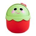 thumbnail image 3 of Small Trash Can with Lid, Mini Trash Can for Bathroom, Office and Bedroom, Small Bathroom Garbage Can with Swing Top, Compact Waste Basket for Desk, Dorm & Home, Red - Xuniizn, 3 of 7
